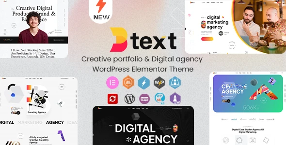Btext – Creative Portfolio & Digital Agency WordPress Elementor Theme