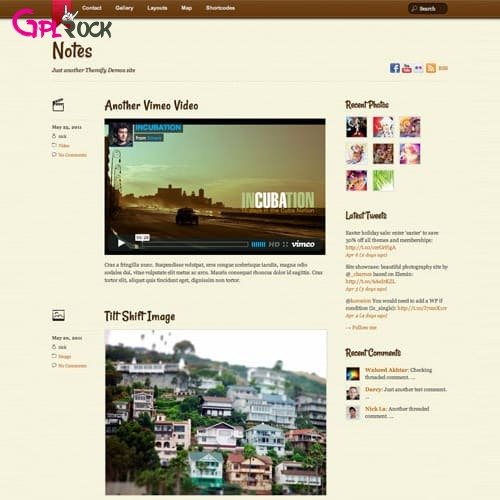 Themify Notes WordPress Theme
