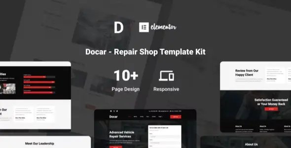 Docar – Repair Shop Elementor Template Kit