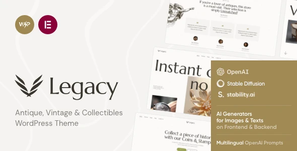Legacy – Antique, Vintage & Collectibles WordPress Theme