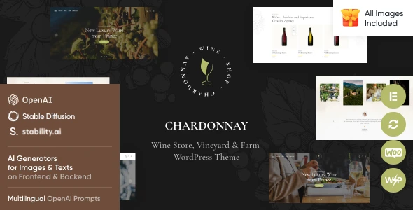 Chardonnay – Wine Store & Vineyard WordPress Theme